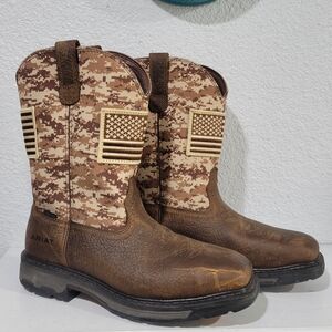 Ariat Men's WorkHog® Patriot Western Boots - Steel Toe Size 10EE (WIDE)